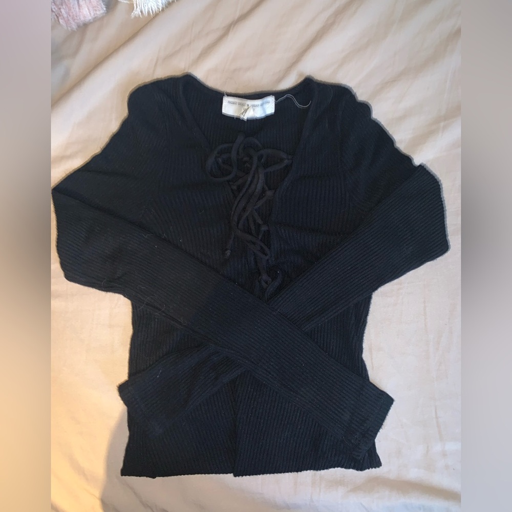 Urban outfitters deep v long sleeve